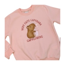 Conjunto Longo Feminino Blusa Estampa Capivara e Legging 17295 - Boca Grande