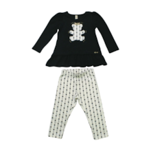 Conjunto Longo Feminino Blusa Estampa Uso e Legging 21598 - Glinny 