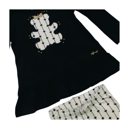 Conjunto Longo Feminino Blusa Estampa Uso e Legging 21598 - Glinny 