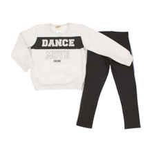 Conjunto Longo Feminino Blusa Estampada com Strass e Legging 17168-3 - Rolú