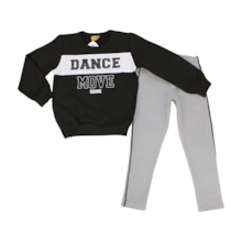 Conjunto Longo Feminino Blusa Estampada com Strass e Legging 17168-3 - Rolú