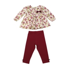 Conjunto Longo Feminino Blusa Estampada e Legging 2000759 - Milon