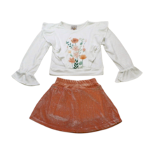 Conjunto Longo Feminino Blusa Flores e Saia Plush 2027 - Carol e Dani 