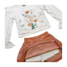 Conjunto Longo Feminino Blusa Flores e Saia Plush 2027 - Carol e Dani 