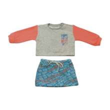 Conjunto Longo Feminino Blusa Hope e Saia Moletom - 1537 - Le Petit 