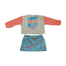 Conjunto Longo Feminino Blusa Hope e Saia Moletom - 1537 - Le Petit 