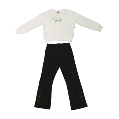 Conjunto Longo Feminino Blusa Laço e Calça Flaire 9620 - Livy