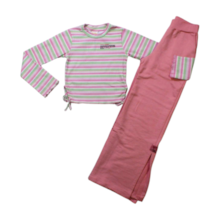Conjunto Longo Feminino Blusa Listrada e Calça 1457 - Le Petit