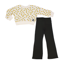 Conjunto Longo Feminino Blusa Moletom e Calça Molecotton Flaire 231757 - Elian
