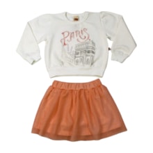 Conjunto Longo Feminino Blusa Paris e Saia Tule 9634 - Livy