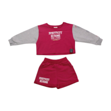 Conjunto Longo Feminino Blusa Positivity e Shorts 1415 Tamanho 2 - Le Petit 