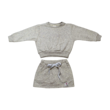 Conjunto Longo Feminino Blusa Strass e Saia Moletom - 1517 - Le Petit 