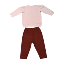 Conjunto Longo Feminino Blusa Ursa e Calça Cotelê 9761 - Time kids