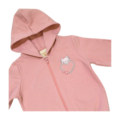 Conjunto Longo Feminino Blusão Aplique Bordado Gatinho e Legging 37012 - Angerô