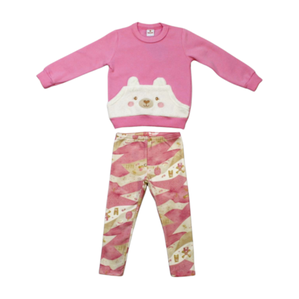 Conjunto Longo Feminino Blusão Carinha e Legging 55985 - Brandili 