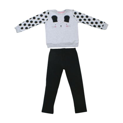 Conjunto Longo Feminino Blusão Carinha e Legging 6977 - By Gus 