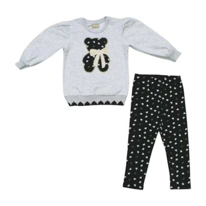 Conjunto Longo Feminino Blusão e Legging Estampada 2000764 - Milon 