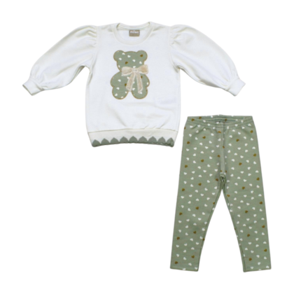 Conjunto Longo Feminino Blusão e Legging Estampada 2000764 - Milon 