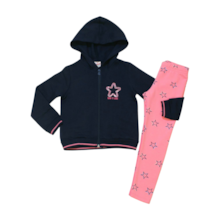 Conjunto Longo Feminino Blusão e Legging Estampada Estrelas 55406 - Brandili