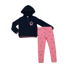 Conjunto Longo Feminino Blusão e Legging Estampada Estrelas 55406 - Brandili