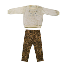 Conjunto Longo Feminino Blusão em Pelúcia e Legging Oncinha 11794 - Tiny Joy 