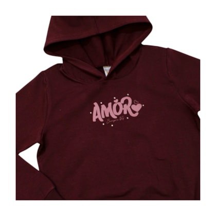 Conjunto Longo Feminino Blusão Estampa Amor e Legging 43883 - Boca Grande