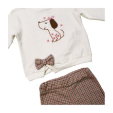 Conjunto Longo Feminino Blusão Estampa Dog e Calça 34028 - Iaze