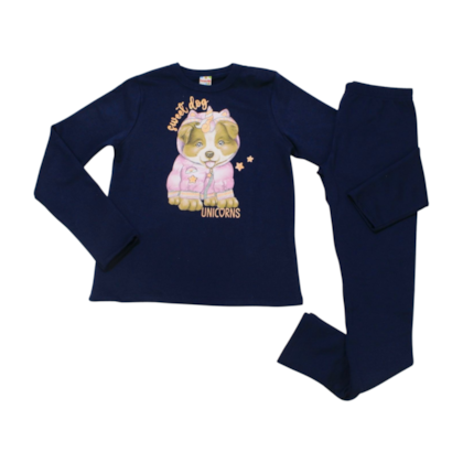Conjunto Longo Feminino Blusão Estampa Dog e Legging 55497 - Brandili 