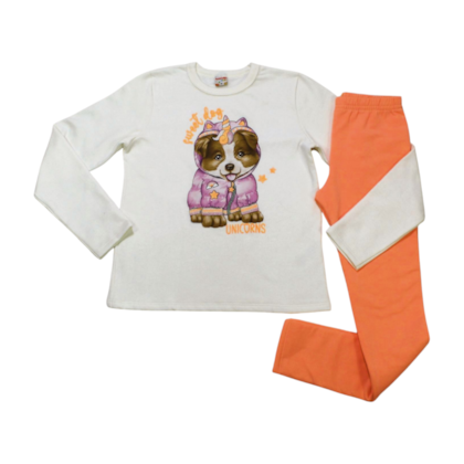 Conjunto Longo Feminino Blusão Estampa Dog e Legging 55497 - Brandili 