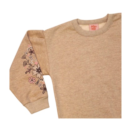 Conjunto Longo Feminino Blusão Estampa Flores nas Mangas e Legging 60606 - Kely Kety