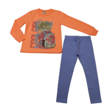 Conjunto Longo Feminino Blusão Estampa Gata e Legging 55499 - Brandili