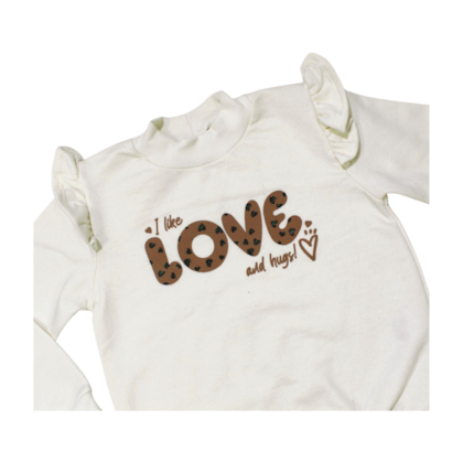 Conjunto Longo Feminino Blusão Estampa Love e Legging 23156 - Rollu
