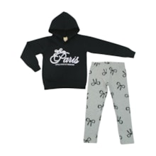 Conjunto Longo Feminino Blusão Estampa Paris e Legging 15013 - Hrradinhos