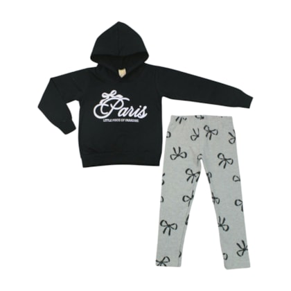 Conjunto Longo Feminino Blusão Estampa Paris e Legging 15013 - Hrradinhos