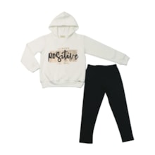 Conjunto Longo Feminino Blusão Estampa Positive e Legging 415715 - Vrasalon
