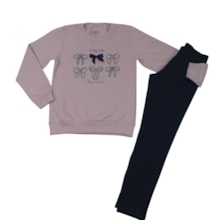 Conjunto Longo Feminino Blusão Laços e Legging 3417 - Bicho Bagunça