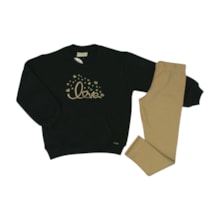 Conjunto Longo Feminino Blusão Love Bordado e Legging 415646 - Vrasalon