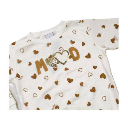 Conjunto Longo Feminino Blusão Moletom Corações e Legging 11683 - Kaiani 