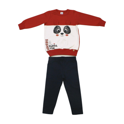 Conjunto Longo Feminino Blusão Panda e Legging 71319 - Alenice 
