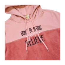 Conjunto Longo Feminino Blusão Pelúcia Bordado Believe e Legging 37064 - Angerô 