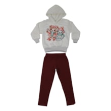 Conjunto Longo Feminino Blusão Pelúcia Urso e Legging 1429 - Bicho Bagunça