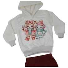 Conjunto Longo Feminino Blusão Pelúcia Urso e Legging 1429 - Bicho Bagunça
