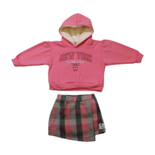 Conjunto Longo Feminino Blusão Peluciado e Saia Flanela - 1516 - Le Petit 