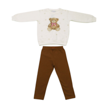 Conjunto Longo Feminino Blusão Urso e Legging 11667 - Kaiani 