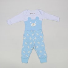 Conjunto Longo Feminino Body Carinha e Mijão 7190 Tamanho RN - Brincar é Arte