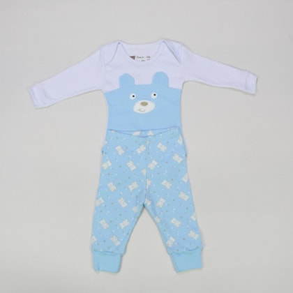 Conjunto Longo Feminino Body Carinha e Mijão 7190 Tamanho RN - Brincar é Arte