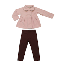 Conjunto Longo Feminino Casaco Bouclê com Pérolas e Legging 11796 - Tiny Joy  
