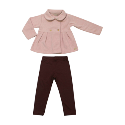 Conjunto Longo Feminino Casaco Bouclê com Pérolas e Legging 11796 - Tiny Joy  
