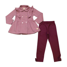 Conjunto Longo Feminino Casaco com Botões e Legging 37038 - Angerô 