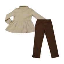 Conjunto Longo Feminino Casaco com Botões e Legging 37038 - Angerô 